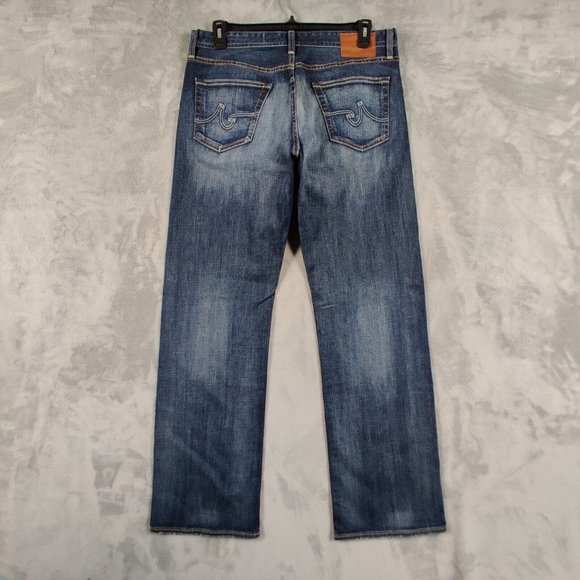 AG Adriano Goldschmied Jeans Men 36 Blue Hero Relaxed Straight Denim Pants 36x34 - Picture 2 of 9